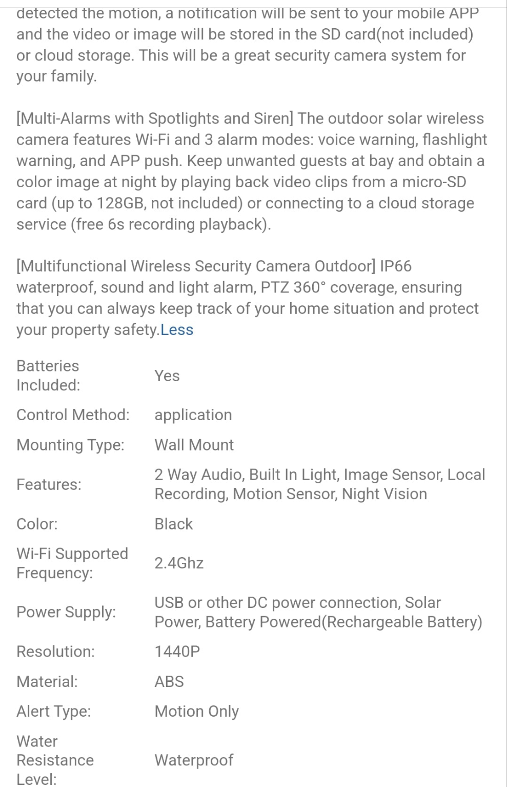 Solar Security Cameras Wireless Outdoor 4 Pack - Battery Powered 4MP Video Surveillance Cameras For Home Security & Monitor, Full Color Night Vision, PIR Motion Detection, Two Way Audio