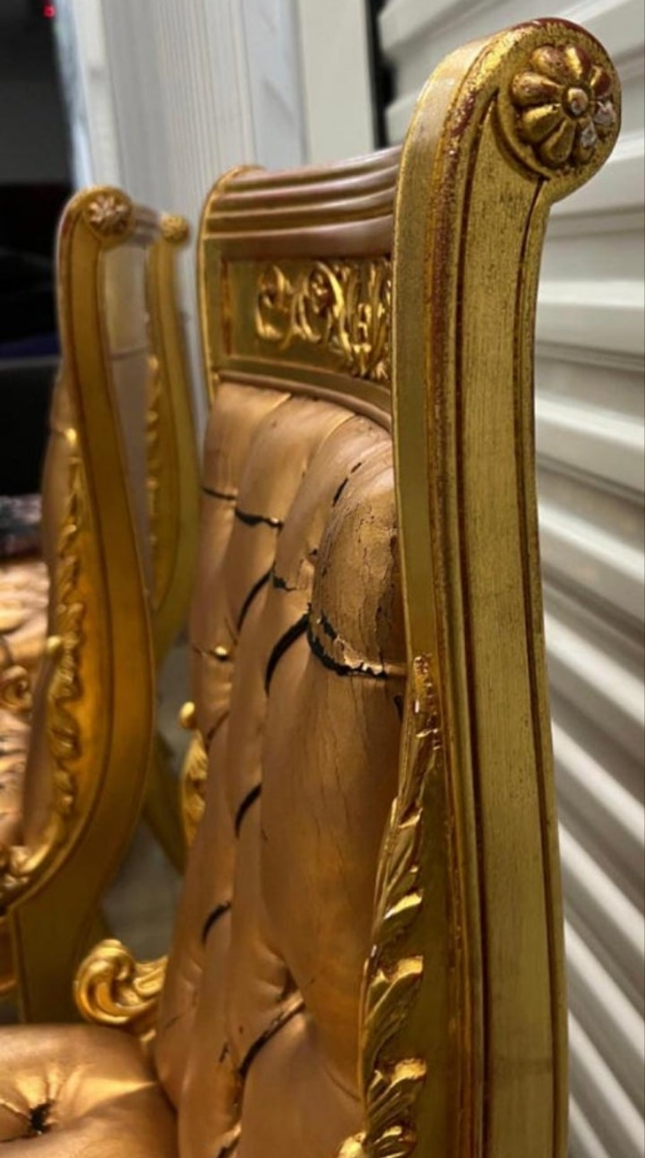 Versace Original Vanitas Gilt Dining Chair Set of 6, Gianni Versace, 1994