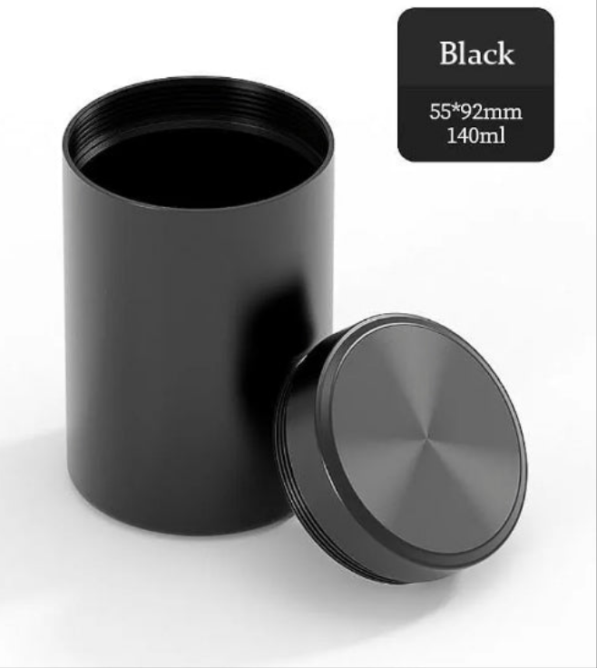2PCS Aluminum Storage Jar Portable Airtight Container Bottle Multipurpose Storage Container for Spices, Coffee & Teas 140 ml