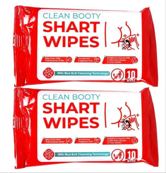 Funny Shart Butt Wipes 2PK by Witty Yeti. 20 Ct Hilarious Potty Humor Wet Wipe Gag Gift. Functional Prank Pack Great for Friends or Family. Disposable Moist Towelettes for When Oops That Wasn't a Fart