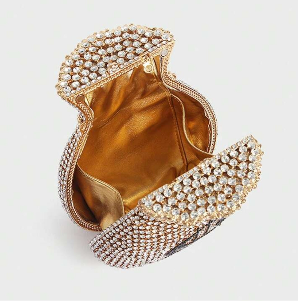 COCOMONEY CLUTCH  Evening Bag,Unique Sparkling Crystal Metal Clutch Purses,Designer Rhinestones Handbag