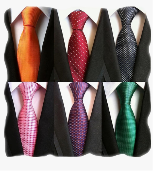 Lot 6 PCS Classic Men's Silk Tie Necktie Woven JACQUARD Neck Ties