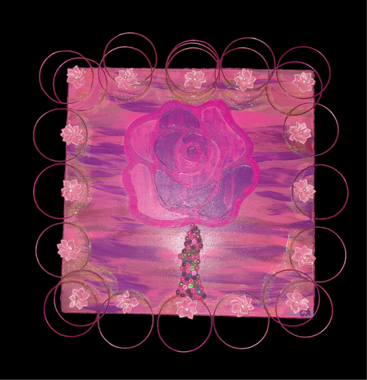 COCOMONEY ART FLOWER POWER 12×12 Custom 1 of 1 painting