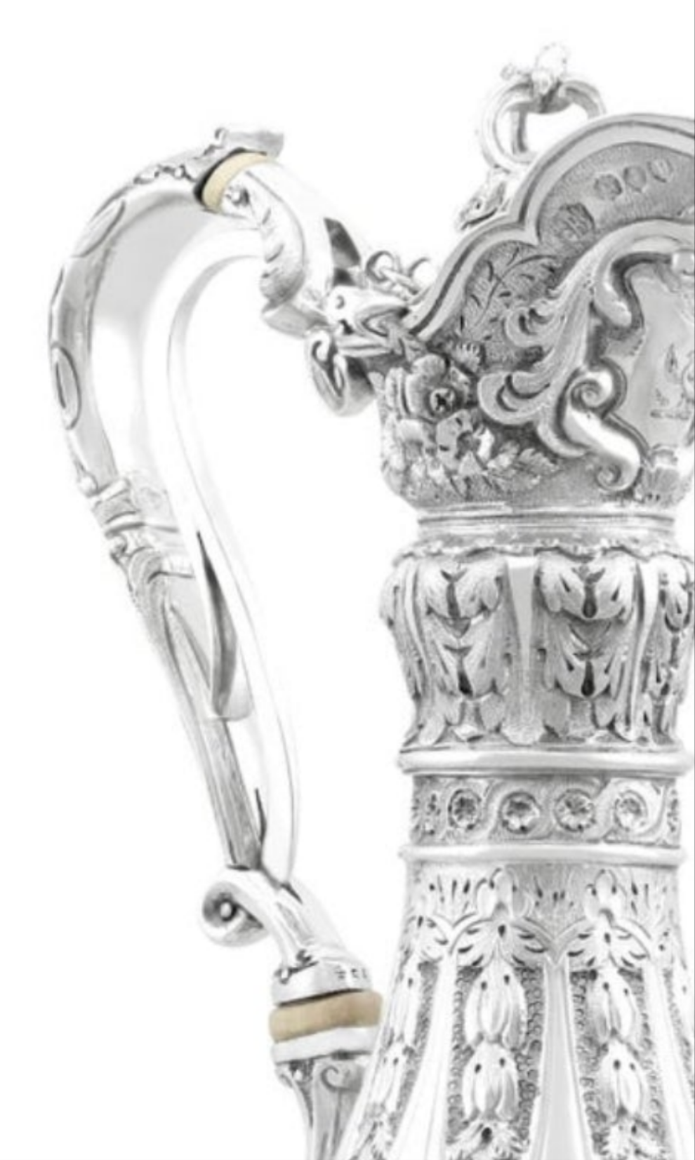 Stunning 925 Victorian Sterling Silver Jug in The Armada Style