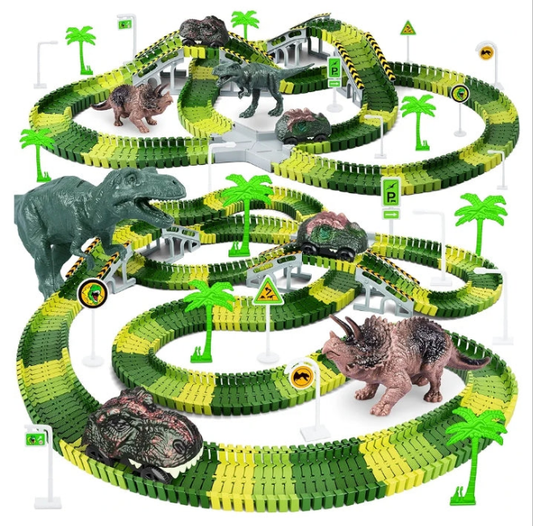Track Car Toys, 269 PCS Racing Tracks Toy, Create A Frozen World Race Road, Flexible Tracks Playset & 2 PCS Cool Race Cars, Toddler Toys Birthday Gifts