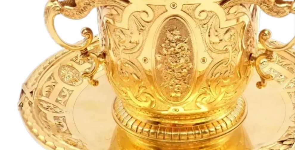 Antique Solid 18k Yellow Gold Sugar Bowl Dish Spoon Abraham Portal Set c. 1779