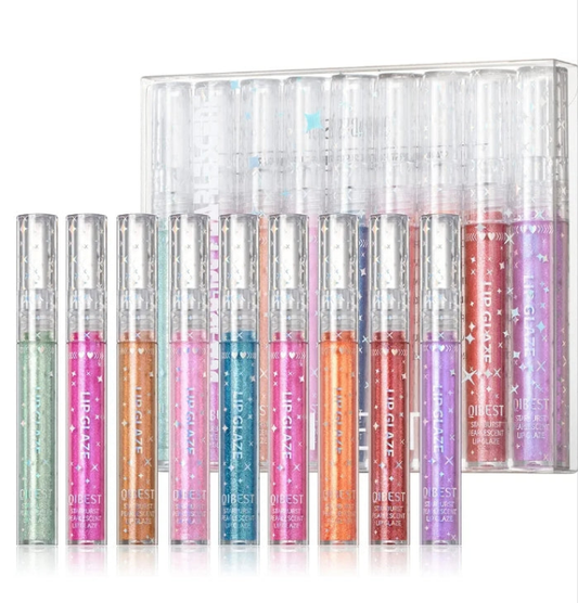 Lip Gloss, Shimmery Lip Glosses for Girls Teens & Women, | Syrupy gloss| Glossy Finish| Long-lasting| Moisturizing| Highlighting| Natural-beauty | Lip Glow Set