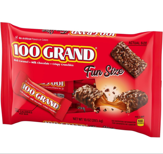 100 Grand Chocolate Bar Fun Size, 10 Ounce