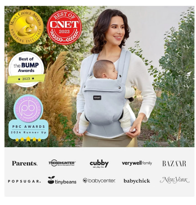 Baby Carrier - Ergonomic, Cozy and Lightweight Carrier for 7-44lbs, Effortless to Put On, Ideal for Hands-Free Parenting, Enhanced Lumbar Support, Purehug for Infant to Toddler, Starry Night