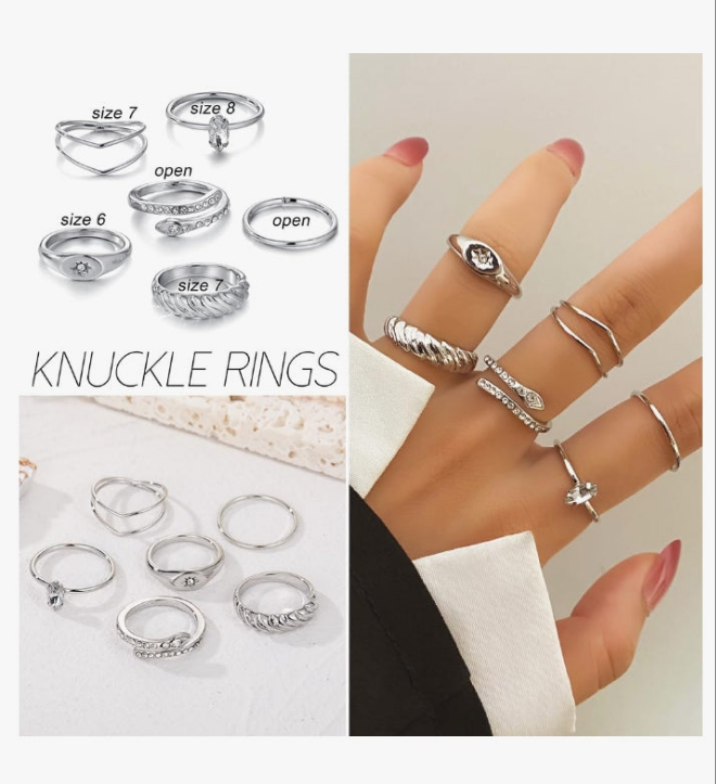 Jewelry Sets for Women, Necklaces Bracelets Hoop Earrings Stackable Rings Jewelry Set，Fashion Outfit Accessories Costume Jewelry MultiPack Birthday Christmas Gifts for Women