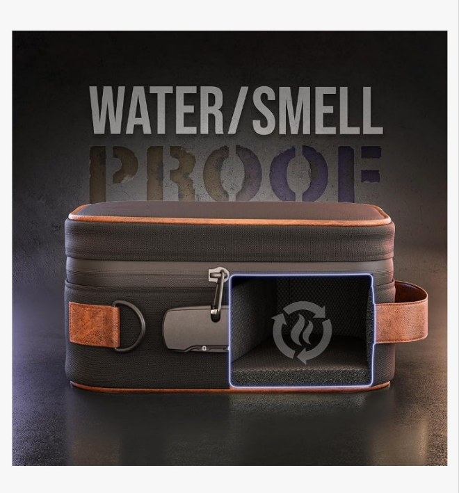 Smell Proof Odorless Bag With Easy Use Combination Lock - The Perfect Stash Container, Medicine Box And Storage Case For Your Accessories That Blocks Out Smells And Strong Odors