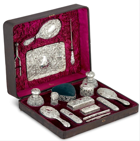 Antique Victorian Dressing Table Set by