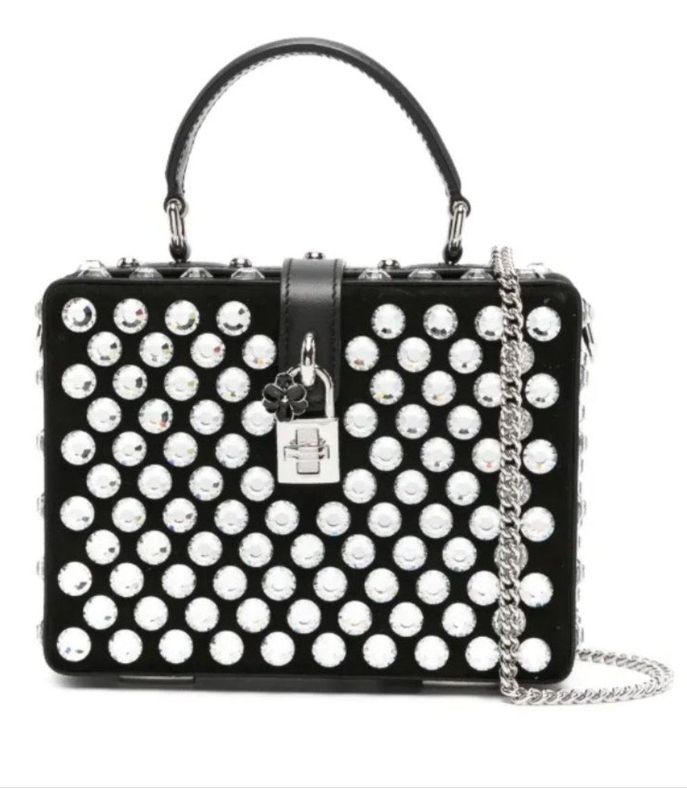 Dolce & Gabbana
Box crystal-embellished leather bag