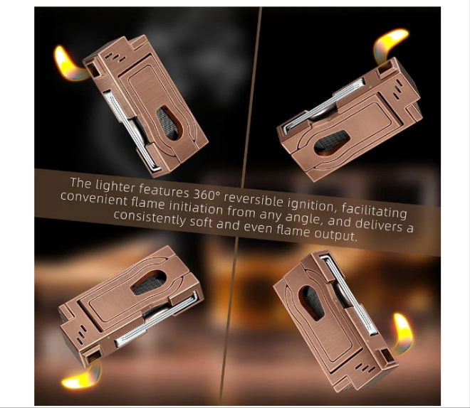 Multifunctional Pipe Lighter, Built-in Pipe Stand, 3 in 1 Cleaner Tools, Refillable Butane Lighter with Angled Soft Flame, Handy Gas Lighter for Pipe Gift