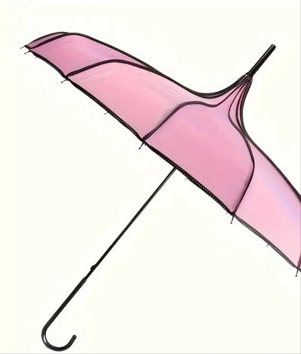 COCOMONEY Pagoda Umbrella, 16 Ribs, Straight Rod, Curved Handle, Lace Trim, Available for Wholesale, Bridal Photography Princess Umbrella.