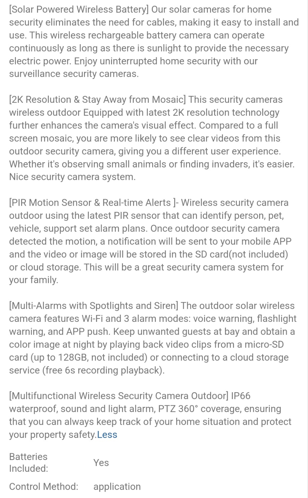 Solar Security Cameras Wireless Outdoor 4 Pack - Battery Powered 4MP Video Surveillance Cameras For Home Security & Monitor, Full Color Night Vision, PIR Motion Detection, Two Way Audio