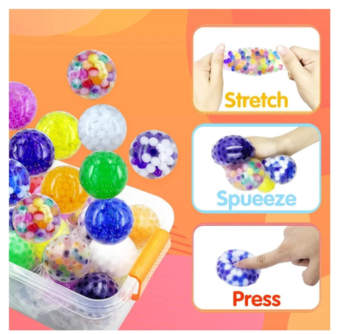 Stress Balls for Adults 9Pack Fidget Toys COSDIG Stress Balls Bulk, Squeeze Squishy Balls Toys, Stress Relief Toys, Relieve Work Anxiety, Exercise Hand Flexibility, Birthday Party Favors