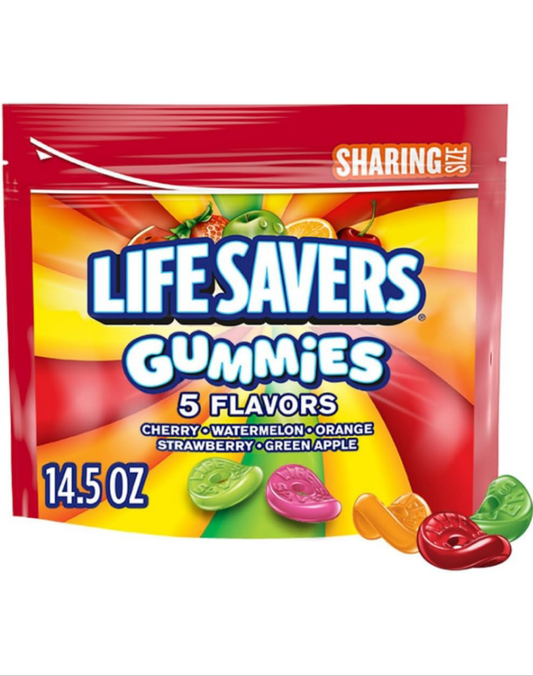 LIFE SAVERS Gummy Candy, 5 Flavors, Sharing Size, 14.5 oz Bag