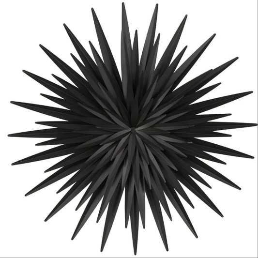 Wall Decor Large Layered 3D Wall Sculpture, Wall Art 28" x 3" x 28", Black