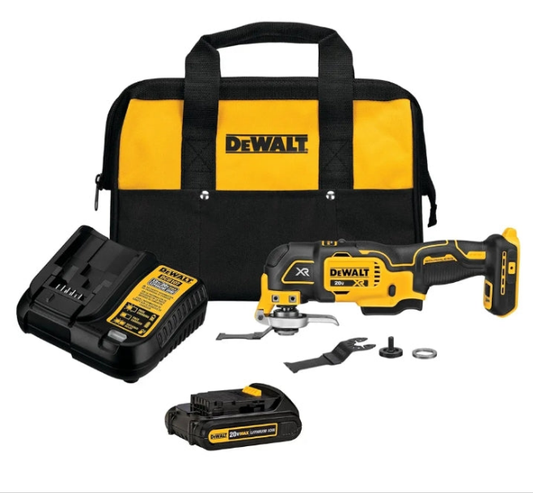 DEWALT 20V MAX XR Oscillating Tool Kit, 3 Speed, With Blades, Battery and Charger Included