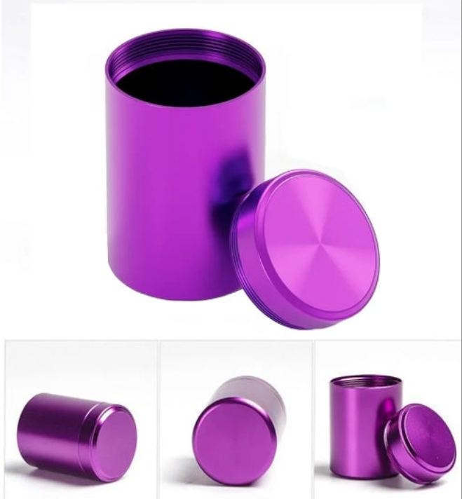 2PCS Aluminum Storage Jar Portable Airtight Container Bottle Multipurpose Storage Container for Spices, Coffee & Teas 140 ml