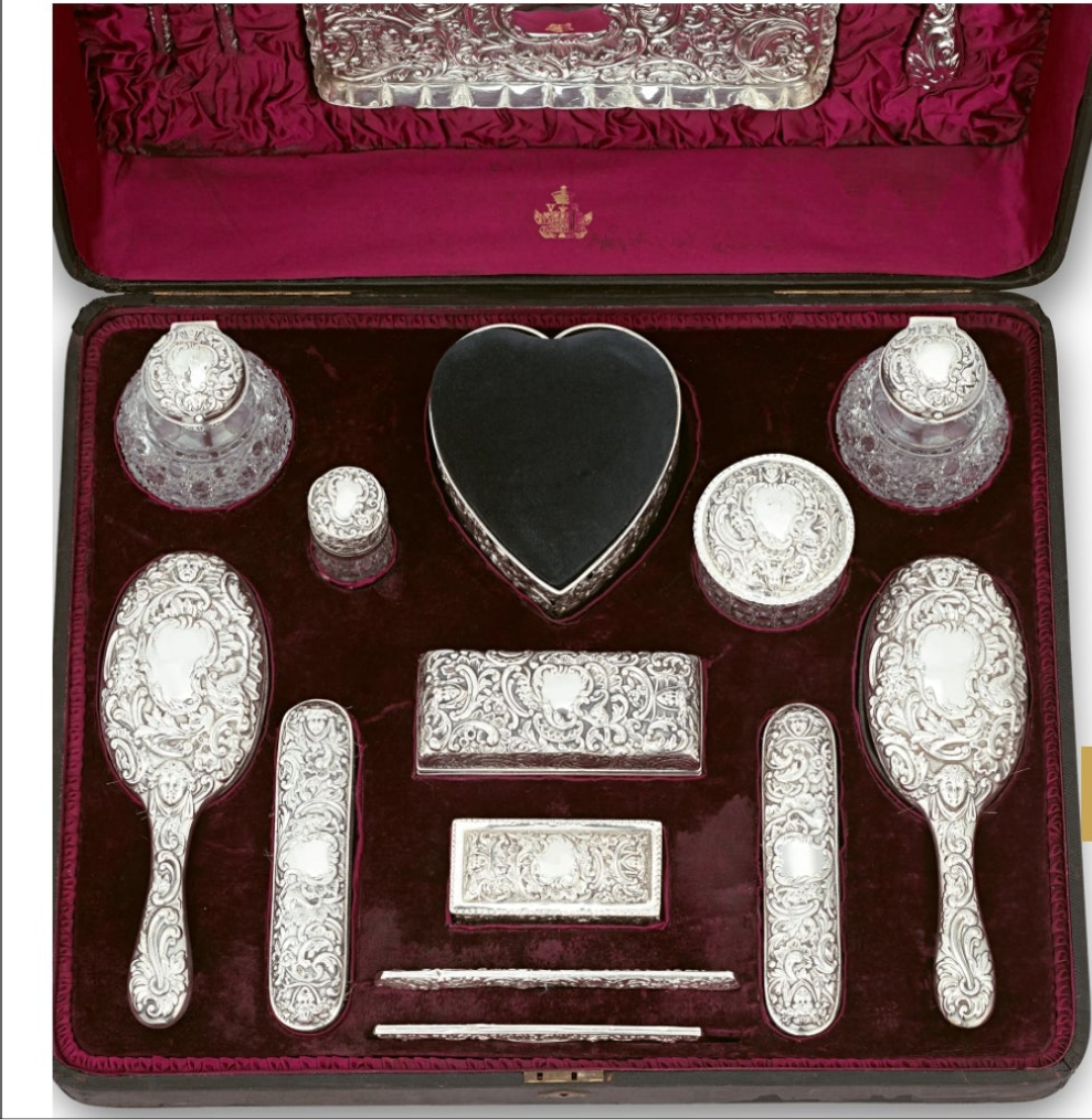 Antique Victorian Dressing Table Set by