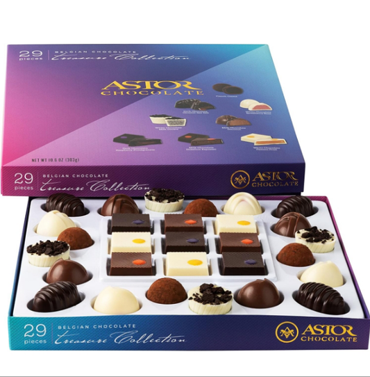 Chocolate Gourmet Truffles Box, 29 Assorted Belgian Chocolates Gift Set for Christmas Great For Families & Freinds, Kosher Chocolate Candy, Birthday Chocolate Gift, Chocolate Corporate Gift Baskets