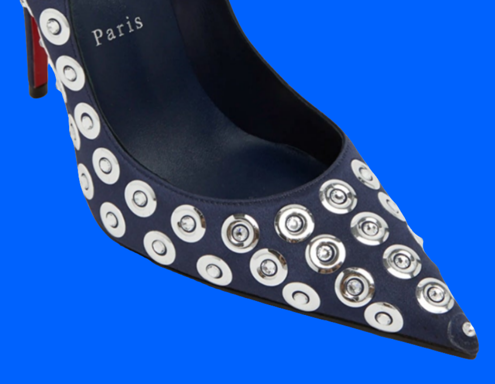 Christian Louboutin Miss Z Silk Crystal Red Sole Pumps