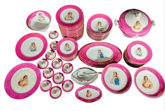 Service, Porcelain Tableware with Napoleon Pirkenhammer, 1880