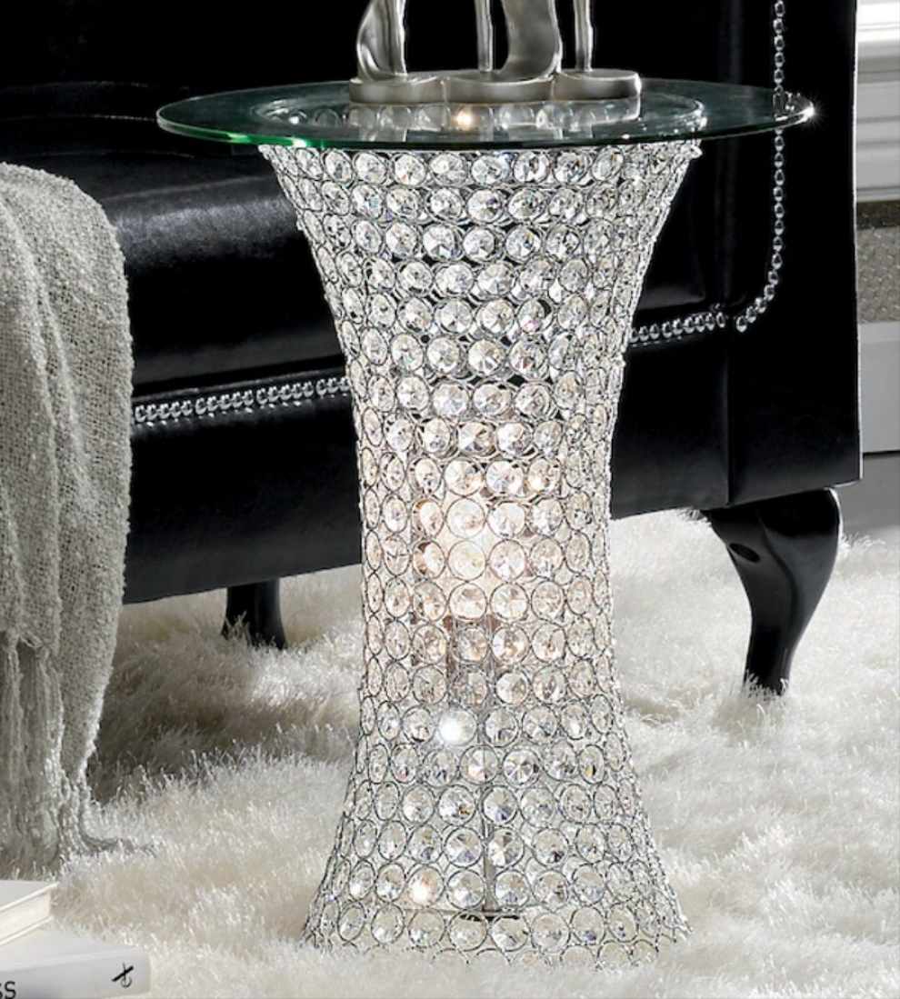 Crystal lit table in 3 options stunning unique pieces fun
