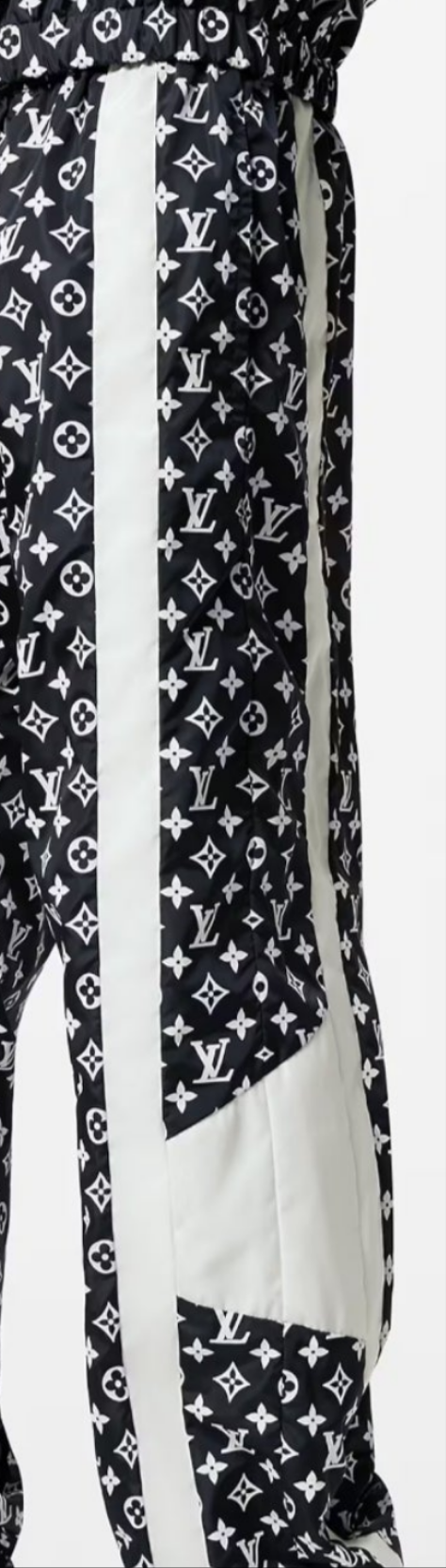 Louis Vuitton Monogram Printed Technical Track Pants And Monogram Printed Technical Track Top 2 piece outfit