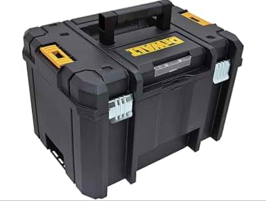 DEWALT TSTAK Tool Box, Extra Large Design, Removable Tray for Easy Access to Tools, Water and Debris Resistant
