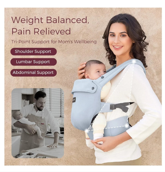 Baby Carrier - Ergonomic, Cozy and Lightweight Carrier for 7-44lbs, Effortless to Put On, Ideal for Hands-Free Parenting, Enhanced Lumbar Support, Purehug for Infant to Toddler, Starry Night