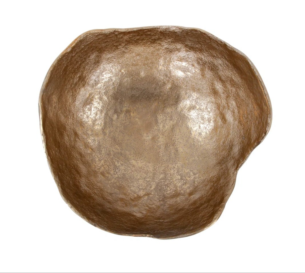 Round Bowl Uneven Rough Gold Finish