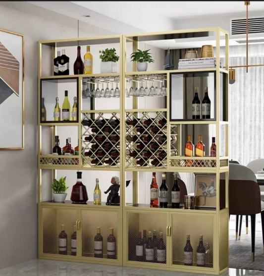 Iron Wine Rack Stemware Capacity 40