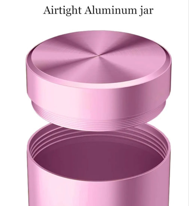2PCS Aluminum Storage Jar Portable Airtight Container Bottle Multipurpose Storage Container for Spices, Coffee & Teas 140 ml