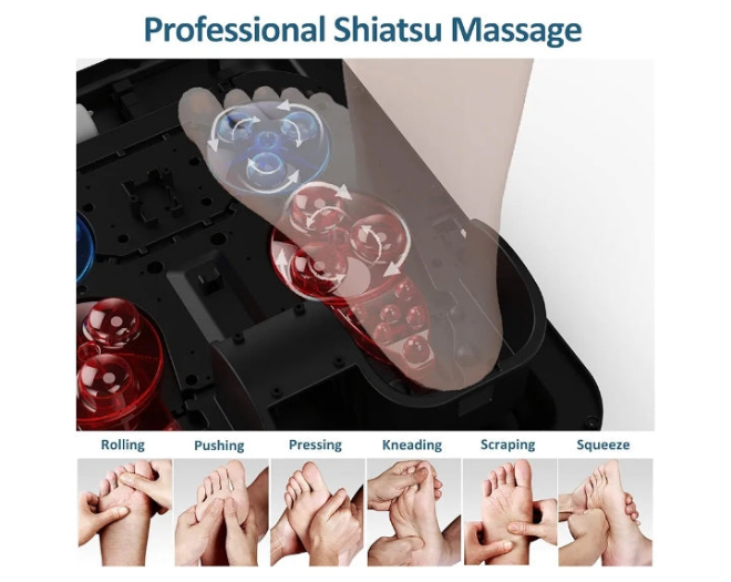 Foot Massager Machine with Heat, Gifts for Women Men, Shiatsu Foot Massager with Remote Control, Deep Kneading and Soothing Heat, Fits Feet Up to Men Size 12