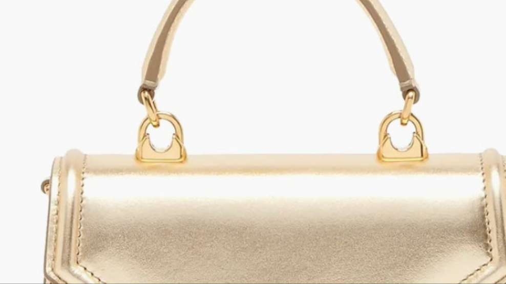 Dolce And Gabbana Devotion Metallic leather top handbag in pink or gold cute