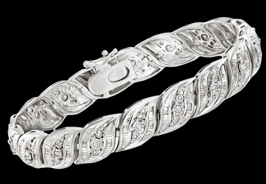 1.00 ct. t.w. Diamond Bracelet in Sterling Silver