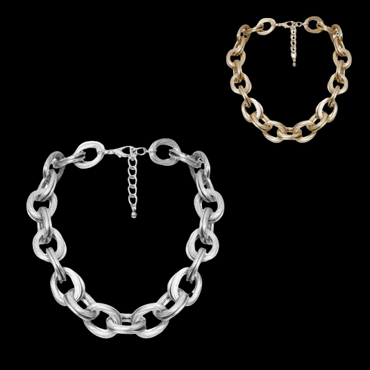 Chunky Gold Necklaces for Women,Multilayer Punk 80s Hip Hop Necklace,Layered Cuban Link Chain Statement Necklace 90s Freaknik Outfit Accessories for Women