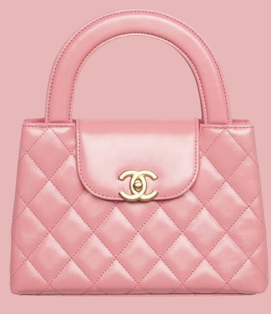 Chanel Kelly Mini Shopping Bag
Mini 23K Shiny Aged Calfskin Coral Pink