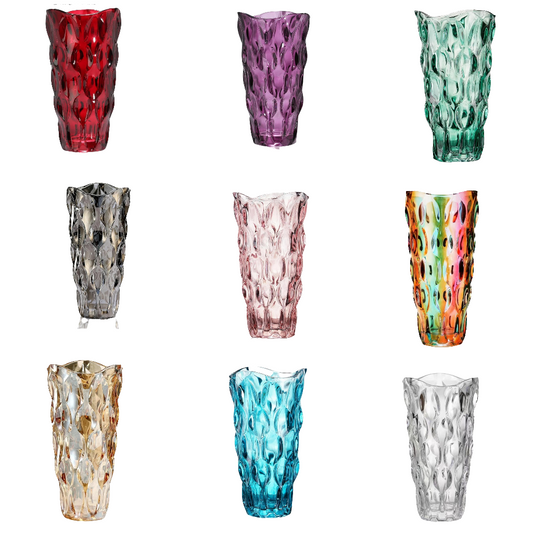 9.5inch 3.4 lb Glass Vases for Flowers Unbreakable Thickened Morden vase for Tables Centerpieces,Colorful,Vintage and Clear Rose Large Flower vases for Bouquet Unique Gifts（