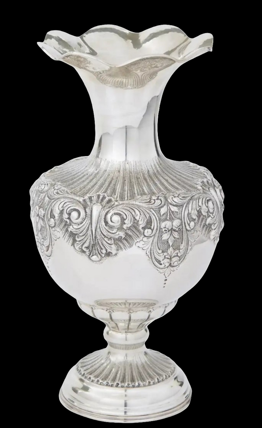 925 Very Large Sterling Silver Decorative Piece / Vase