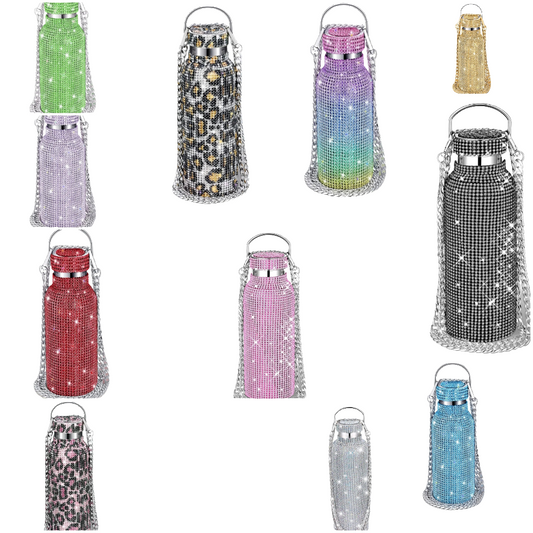 Gemstone drink bottle water tea coffee etc AB diamond