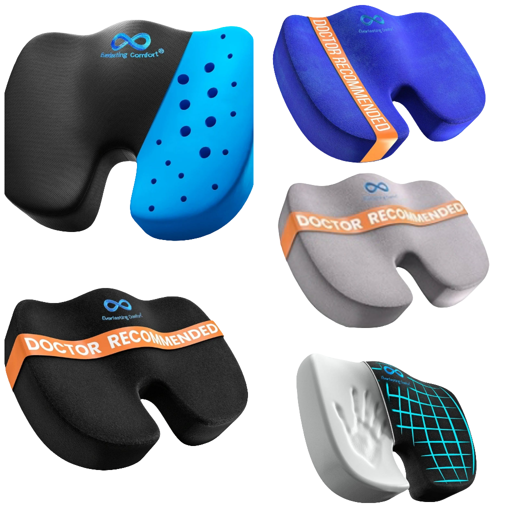 Doctor Recommended Memory Foam Seat Cushions for Office Chairs - HSA FSA Eligible Tailbone Pain Relief Cushion, Sciatica & Back Support, Office Chair Cushion & Car Seat Cushion