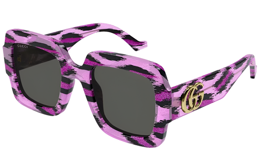 Gucci Oversized Square Frame Sunglasses
Fuchsia Leopard/Grey (GG1547S-003-FR