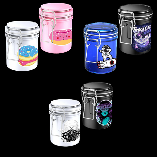 Half Oz (250ml), Separate Space for Humidity Pack Spices Fresh For Months Storage Jar with Clamp Lid Double Sealed Airtight Jar