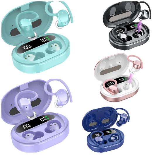 Wireless Earbuds, 2023 New Ultralight Sport Bluetooth 5.3 Headphones In Ear with LED Display, Built-in Mic Earphones, IPX7 Waterproof Wireless Headphones with Earhooks for Gym Workout
