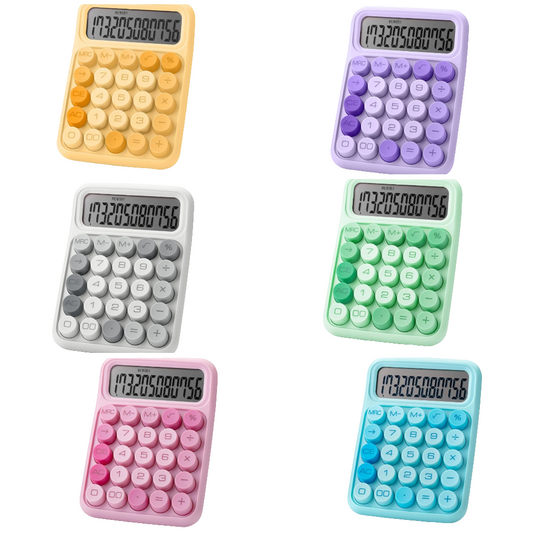 Mechanical Switch Calculator, 12 Digits, Large LCD Display, Green Calculator Big Buttons, Mechanical Calculator, Calculators Desktop Calculator, Cute Calculator, Aesthetic Calculator