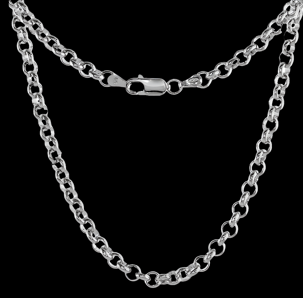 Sterling Silver Italian Rolo Chain Necklace & Bracelet 4mm Medium Thick Nickel Free sizes 7-30 inch